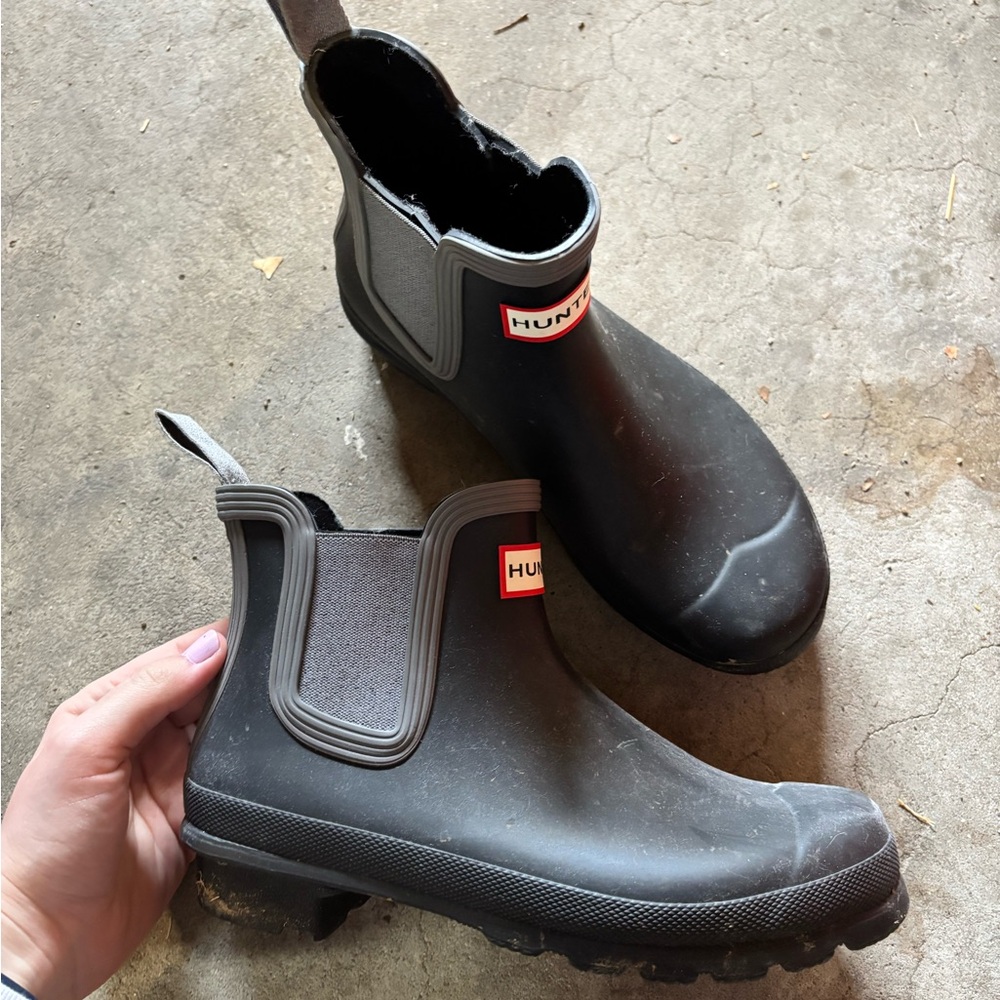 Hunter Classic Black Short Boots